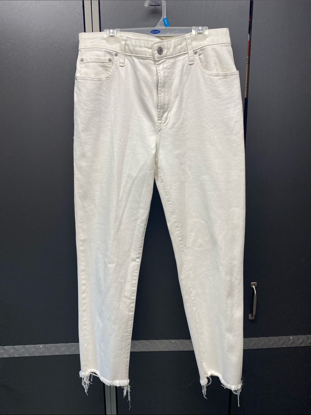 GAP White High-Rise Straight Jeans
